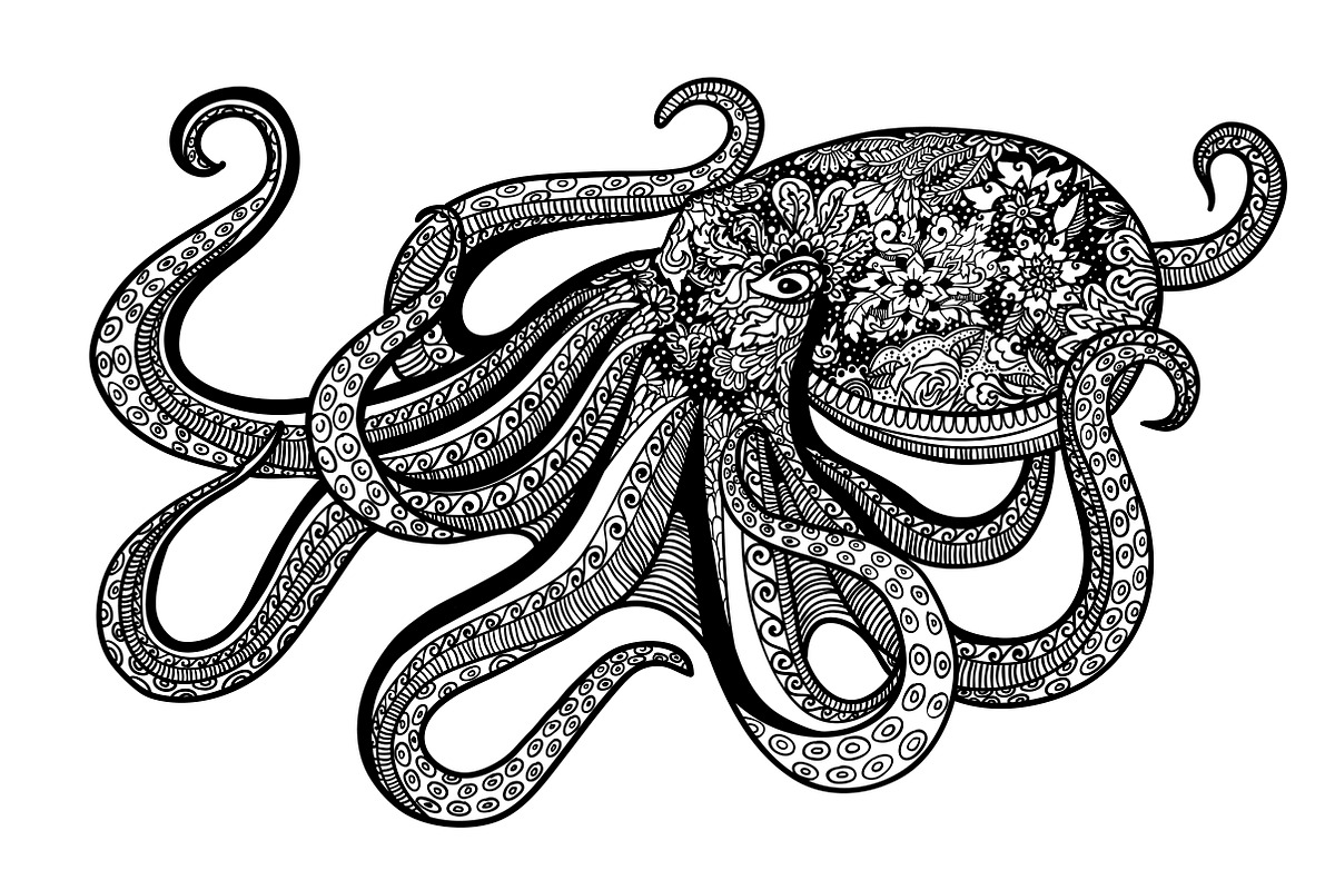 Animals in zentangle doodle style, an Illustration by Tierre3012 (Photo 12 of 23)