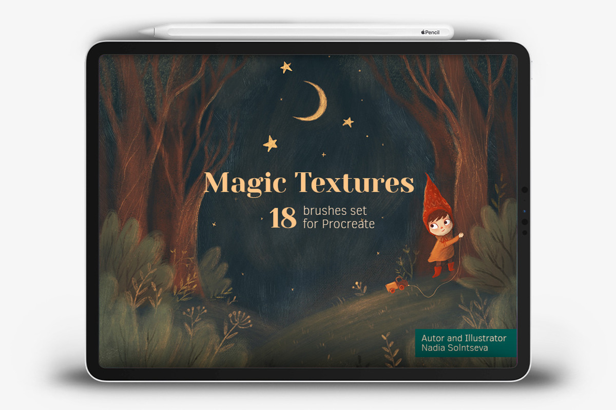 Magic Textures brushes for Procreate, a Brush Add-On by BocadebraShop