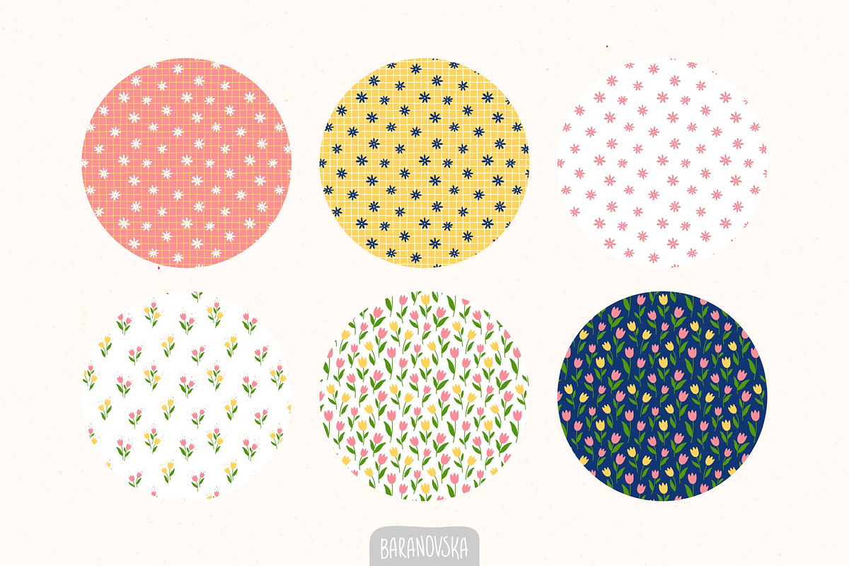Spring Bunny - Clipart & Patterns, a Pattern Graphic by Baranovska (Photo 4 of 7)