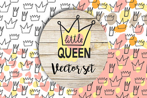 Little Queen Vector Set