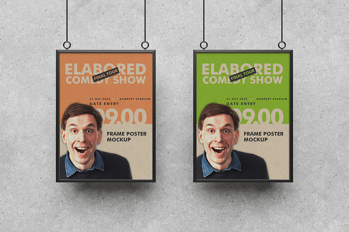 Realistic Frame Poster Mockup PSD, an Advertising Mockup by MA-KING_ART (Photo 3 of 3)