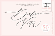 DolceVita - templett & corjl license, a Script Font by Blessed Print (Thumbnail 1 of 13)