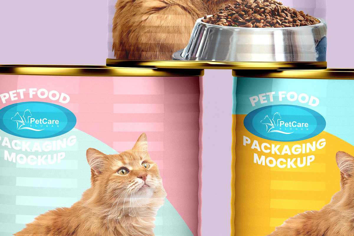 Pet Food Packaging Mockup views, a Cups Container Mockup by
