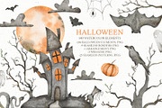 Watercolor Halloween set, an Object Graphic by OrangePeafowlArt (Thumbnail 1 of 21)