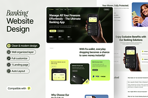 Digital Banking Landing Page Website