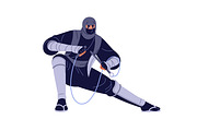 Ninja, shinobi, Asian warriors set, a Person Illustration by PaperTrident (Thumbnail 8 of 16)
