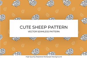 Cute Sheeps Seamless Pattern