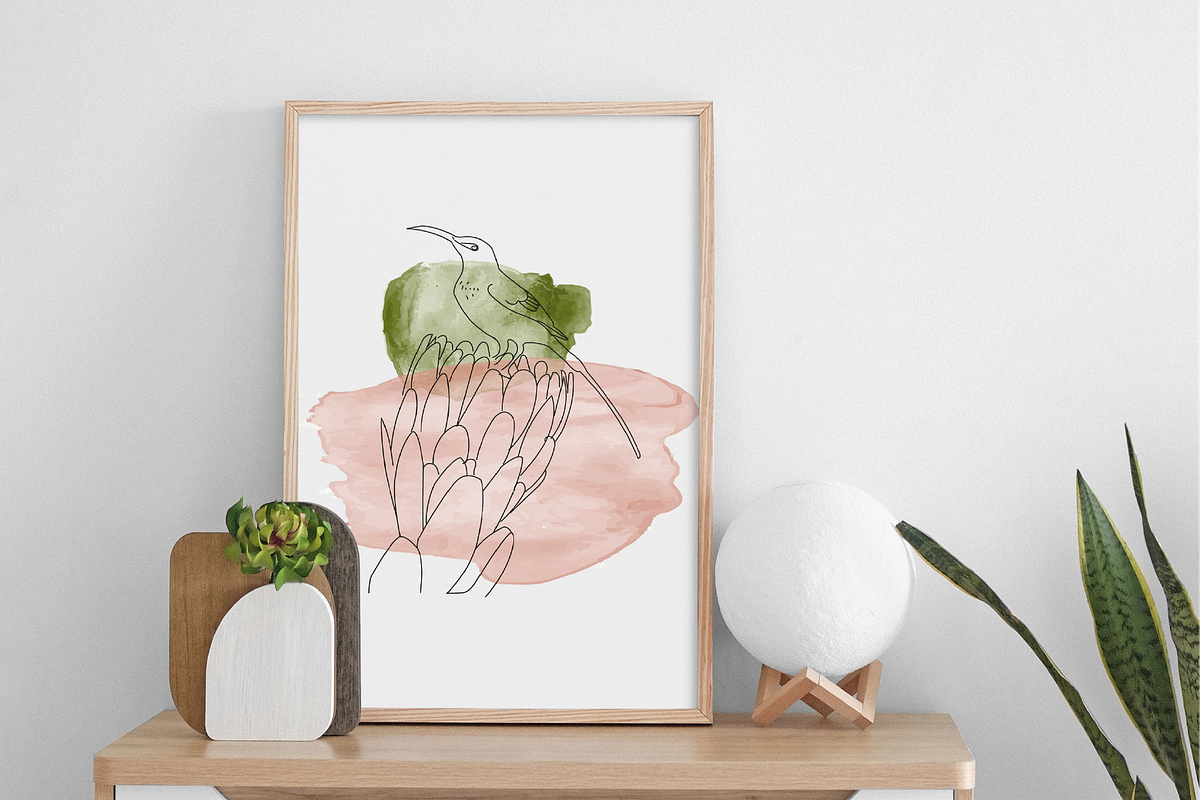 Line Art Protea Flower Elements, an Illustration by CL Creative Studio (Photo 10 of 12)
