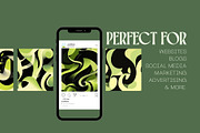 18 Green Fluid Abstract Wallpapers, a Wallpaper Graphic by Incomelion (Thumbnail 9 of 9)