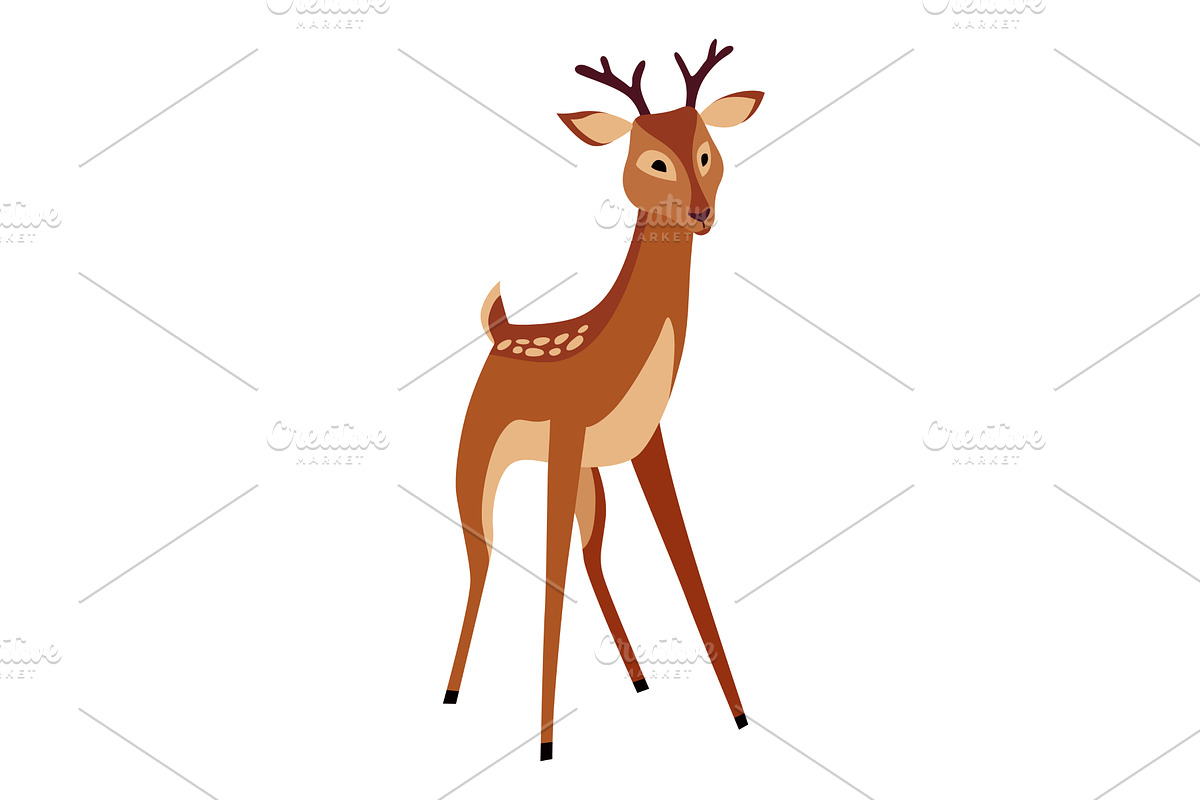 Deer animal icon. Cute spotted, an Animal Illustration by the8monkey