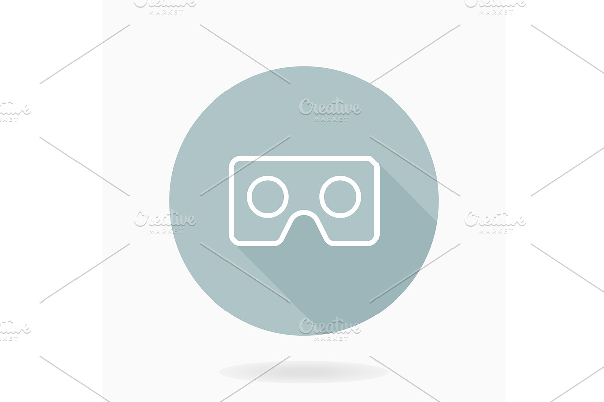 Vector Flat Icon . VR Logo, an Outline Icon by FineArtStudio (Photo 1 of 3)