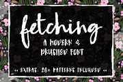 Fetching- A Modern Brush Font, a Script Font by Angie Makes (Thumbnail 1 of 5)