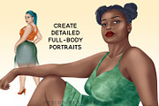 Procreate Drawing Guide: Curvy Girls, a Shape Add-On by Design Resource Hub (Thumbnail 5 of 10)