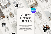 Luxury Canva Pinterest Templates, a Marketing Template by Glo Design Studio (Thumbnail 1 of 10)