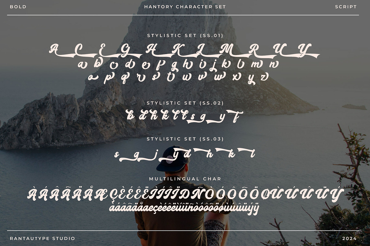 Hantory Bold Script Font, a Script Font by RantautypeStudio (Photo 19 of 19)