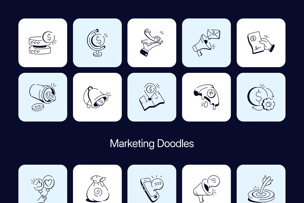 850 Business and Tech Doodle Icons, an Outline Icon by Vectors Market (Photo 12 of 19)