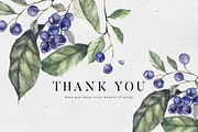 Blueberry watercolor collection, a Decorative Illustration by Tilling (Thumbnail 7 of 7)