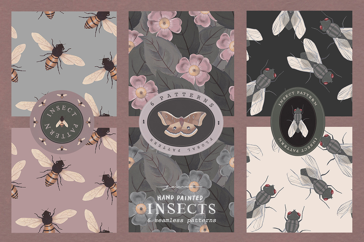 Hand Painted Insects Clipart, an Illustration by gamm (Photo 6 of 9)