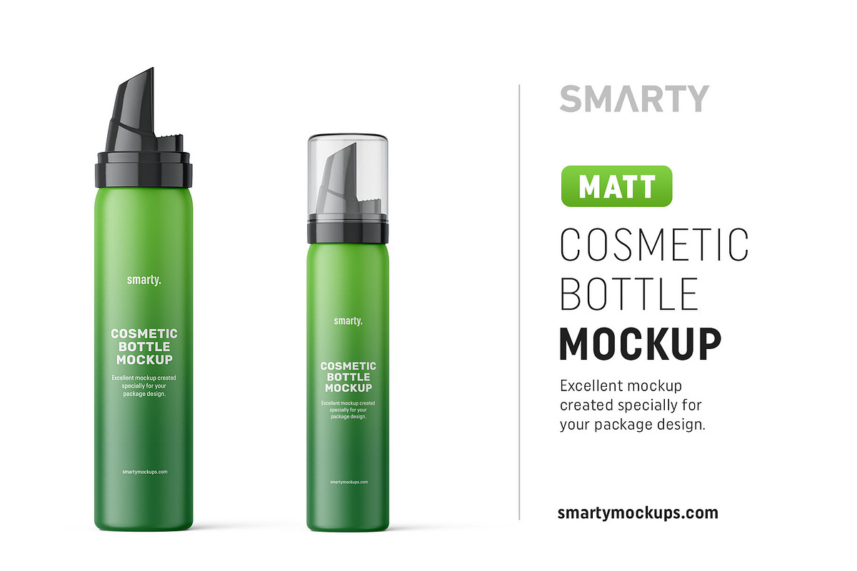Matte cosmetic bottle mockup, a Packaging Mockup by Smarty Mockups (Photo 1 of 5)
