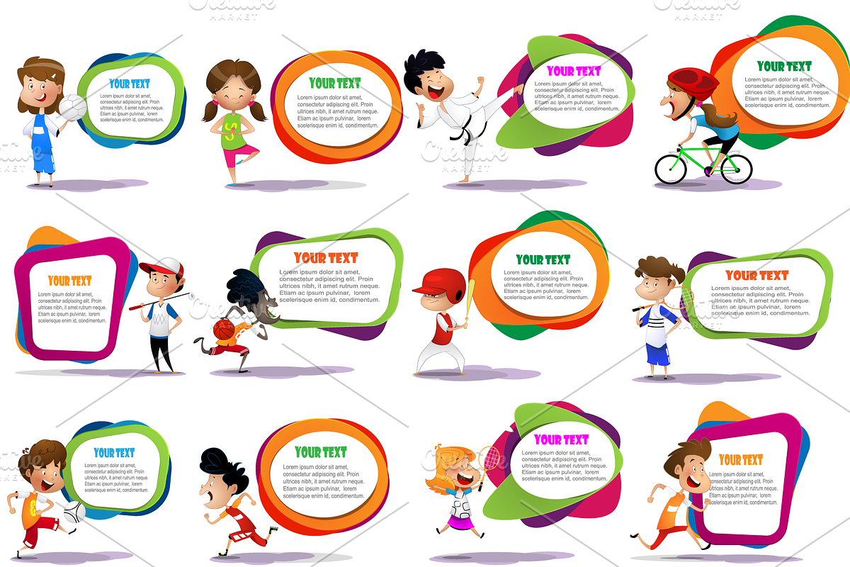Sport kids, a Healthcare Illustration by mihail.ridkous
