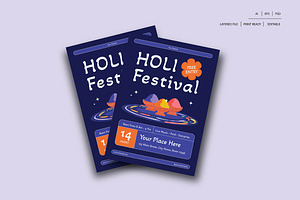 Holi Festival Flyer, a Flyer Template by Siska Arista