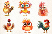 Quirky Funny Chicken Sublimation, an Illustration by DreamCafeArt (Thumbnail 2 of 3)