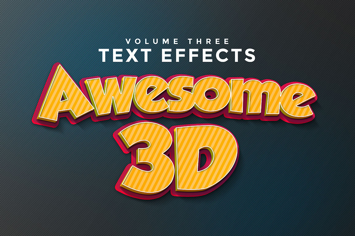 150 3D Text Effects for Photoshop, a Brushes & More by Graphicdome (Photo 33 of 71)