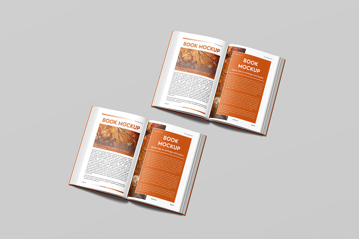 Open Book Mockup, a Books & Magazine Mockup by graphicsecond (Photo 4 of 7)