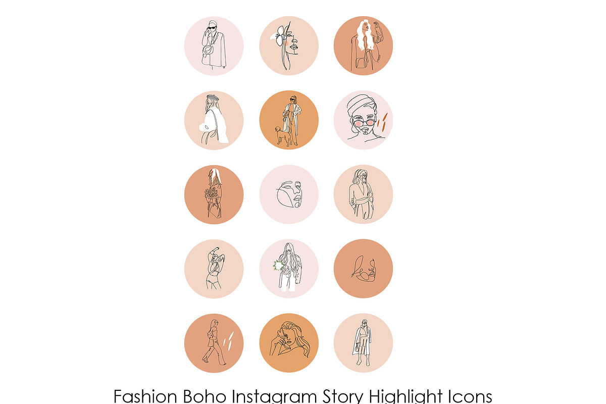Boho Instagram Story Highlight Icons, a Social Media Template by velychko.ua (Photo 6 of 11)