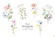 Watercolor Butterflies and Flowers, a Decorative Illustration by Elena Medvedeva (Thumbnail 7 of 12)