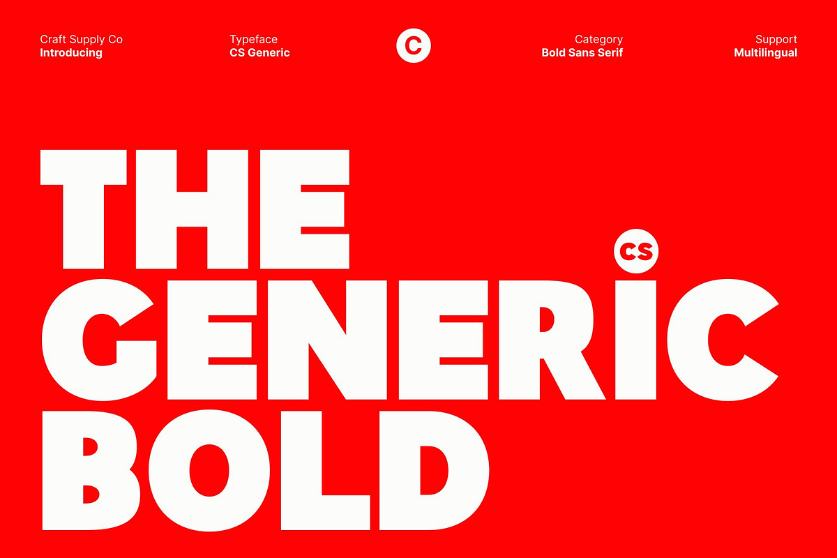 CS Generic – Bold Sans Serif, a Sans Serif Font by Craft Supply Co. (Photo 1 of 8)