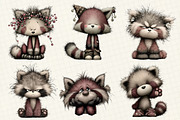 Red Panda with Emotion Clipart, an Illustration by DreamCafeArt (Thumbnail 7 of 8)