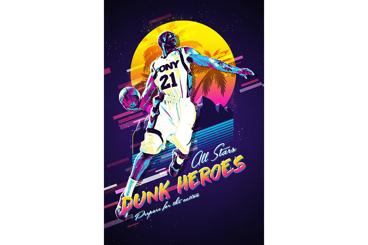 80's Retro Poster Photoshop Action, an Action Add-On by deeplabstudio7 (Photo 6 of 15)