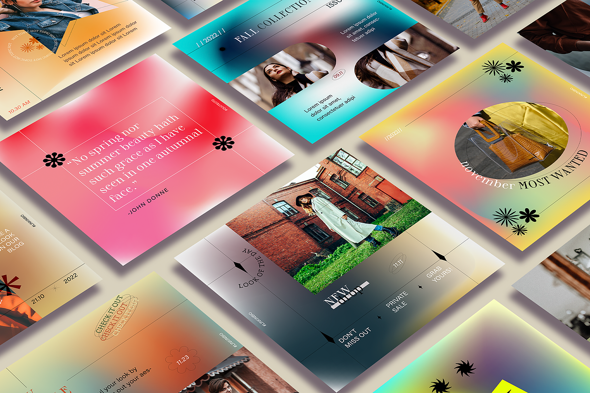 Falling Leaves Instagram Templates, a Social Media Template by maaariabouvier (Photo 5 of 9)