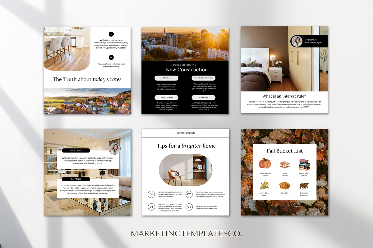 September Real Estate Social Media, a Social Media Template by Marketing Templates Co. (Photo 2 of 9)