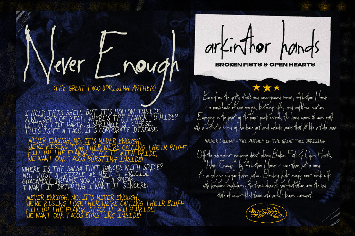 Arkinthor Hands - Font Collection, a Handwritten Font by The Branded Quotes (Photo 3 of 9)