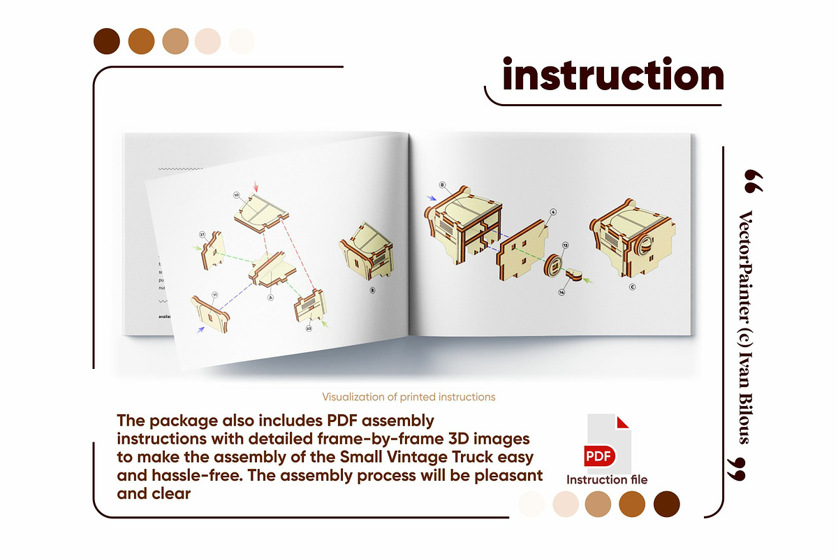 Small Vintage Truck - Laser Cut File, an Object Graphic by VectorPainter (Photo 10 of 21)