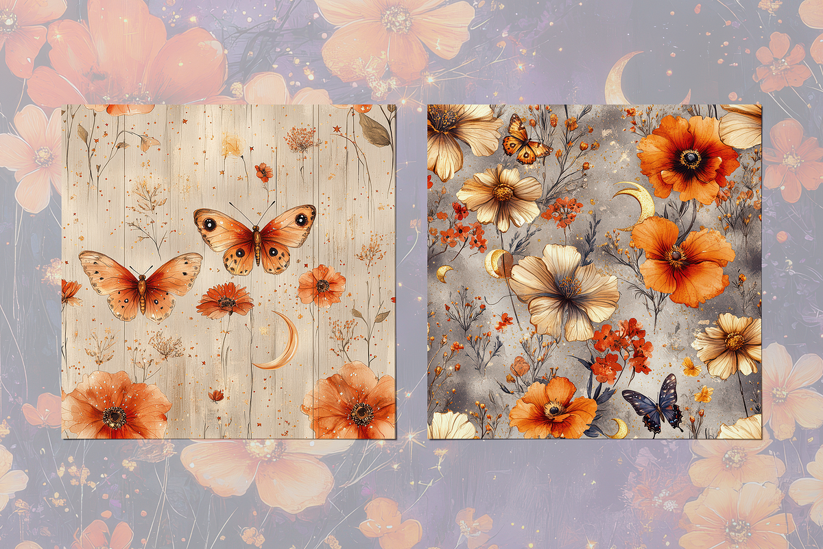 Butterfly's Garden Seamless Patterns, a Pattern Graphic by Curve Design (Photo 9 of 12)