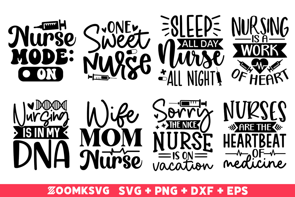 Nurse SVG Bundle 40 Designs, an Illustration by ZoomkSVG (Photo 2 of 7)