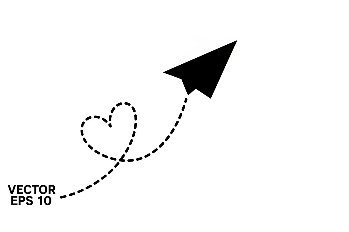 Paper Airplane Heart SVG Bundle, an Illustration by jahid234 (Photo 11 of 31)