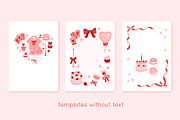 Coquette card templates + patterns, a Card Template by Viaireshop (Thumbnail 2 of 9)