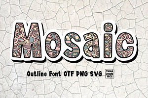 Mosaic OTF PNG SVG, a Sans Serif Font by DREAMs Soul G.