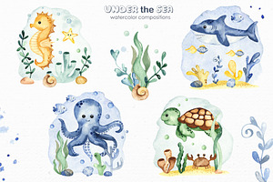 Under The Sea Watercolor Collection