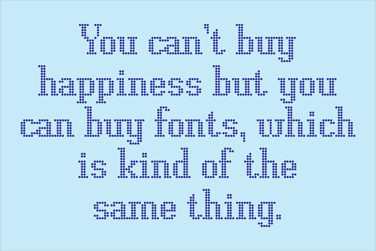 Display Dots One Font, a Font by GG Design (Photo 8 of 10)