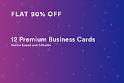 12 Premium Business Cards, a Business Card Template by Pixul (Thumbnail 1 of 16)