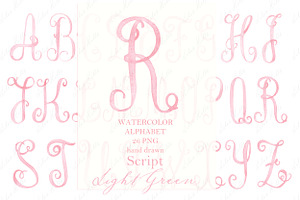 Watercolor Letters Monogram DIY