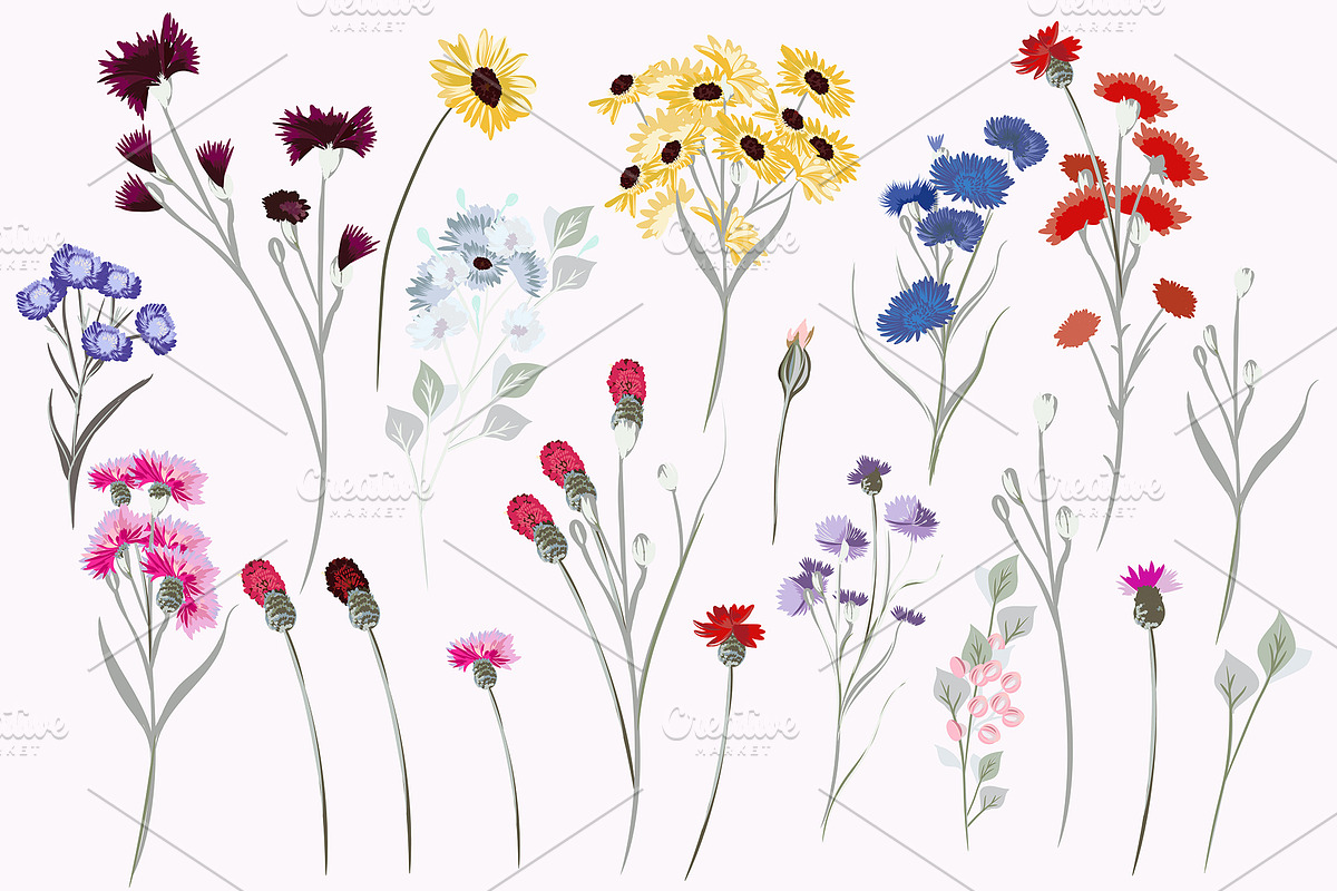 Summer is bright vector set patterns, a Pattern Graphic by FleurArt (Photo 2 of 11)