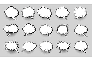 Speech bubble set, an Object Illustration by Yayasya