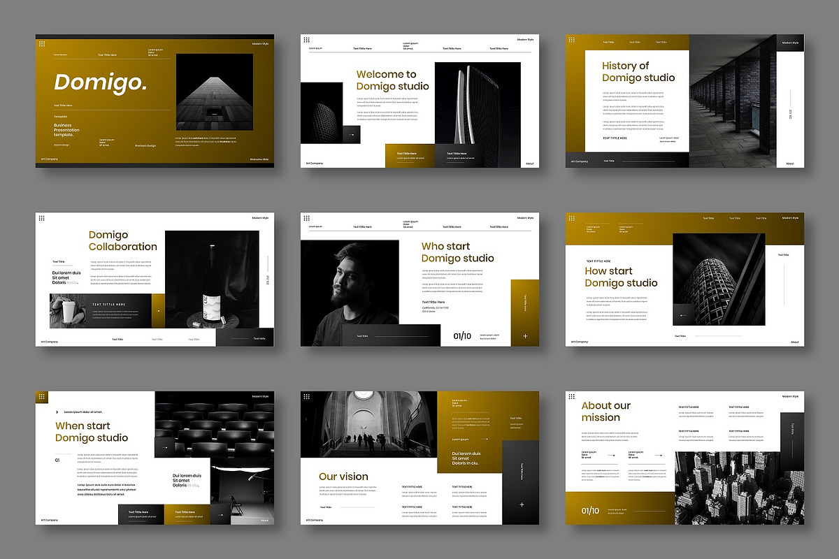 Domigo - Business Google Slide, a Presentation Template by Dens Creative Studio (Photo 2 of 6)