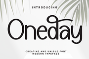 Oneday | Script Font, a Script Font by Scratchones (Thumbnail 1 of 9)